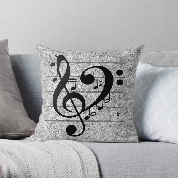 Love Music Throw Pillow