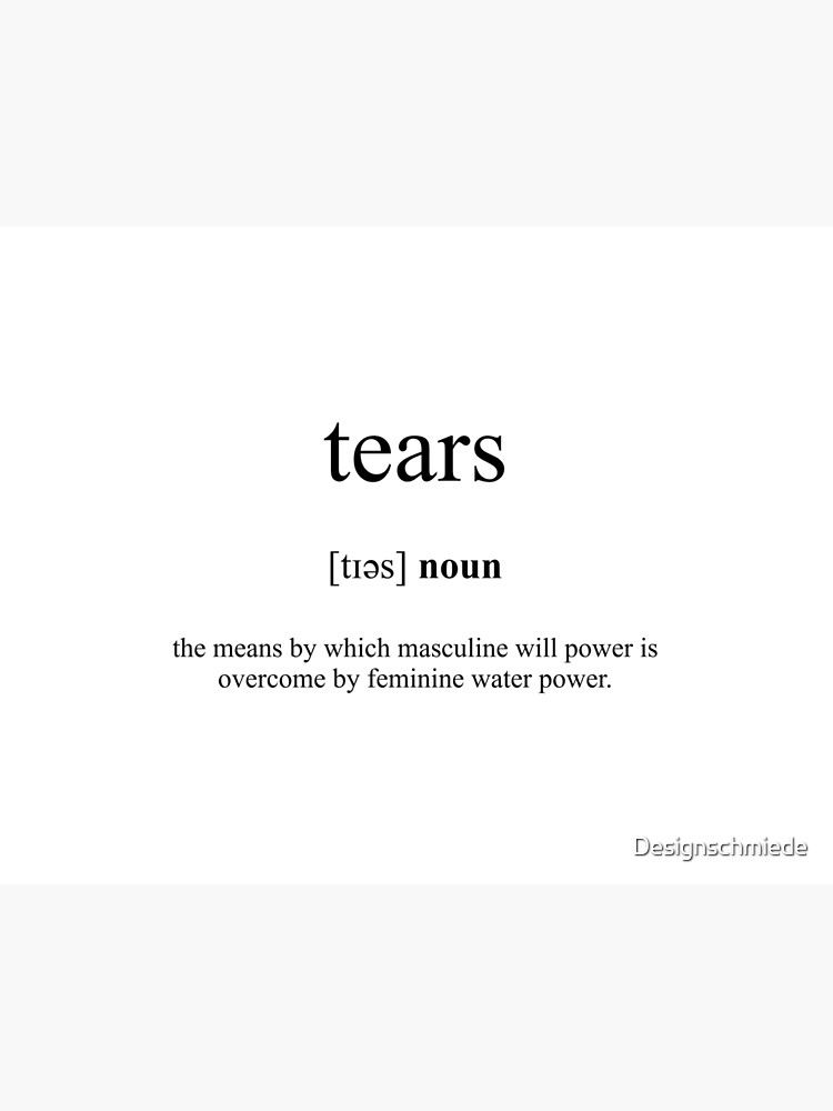 Tears Definition | Dictionary Collection | Art Board Print