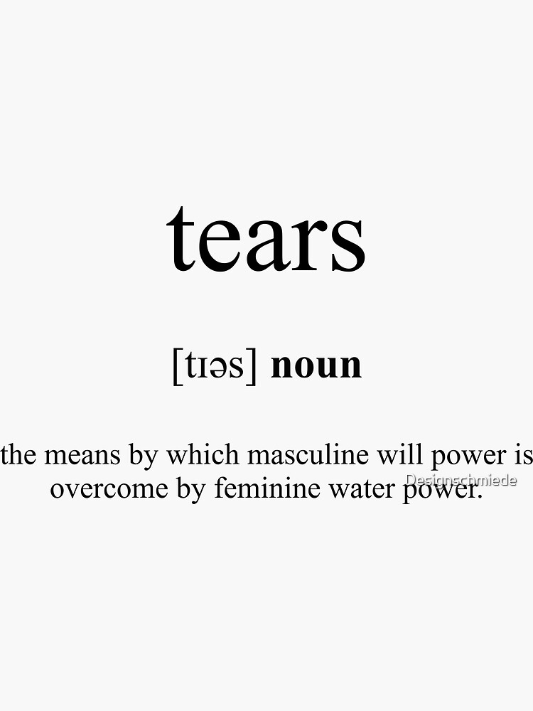 "Tears Definition Dictionary Collection" Sticker for Sale by