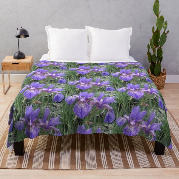 Item preview, Blue irises with raindrops photograph designed and sold by esvb.