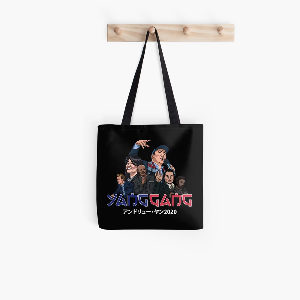 Andrew Yang The Yang Gang Poster Tote Bag For Sale By Hardermake Redbubble