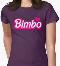 Bimbo in cute little dolly doll font Women's Fitted T-Shirt