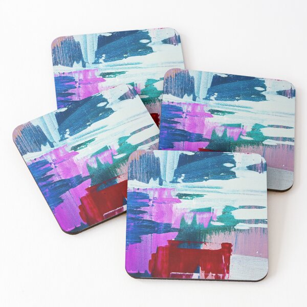 Item preview, First Bloom: a vibrant abstract piece in blues, purple, and red by Alyssa Hamilton Art  designed and sold by Alyssa Hamilton Art.