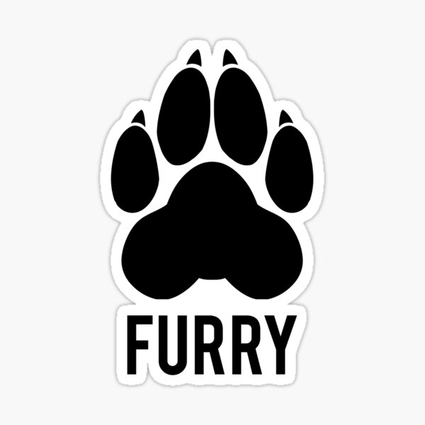 Item preview, FURRY pawprint -white- designed and sold by 8Bit-Paws.