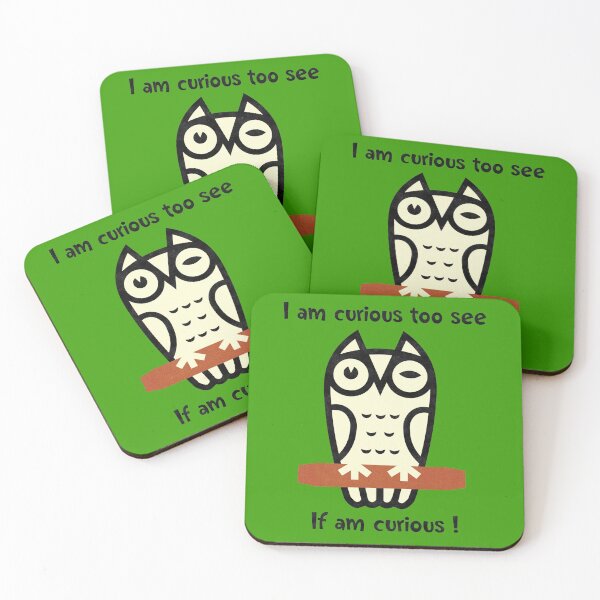 Item preview, The curious owl, or not at all (dark text) designed and sold by tos42.