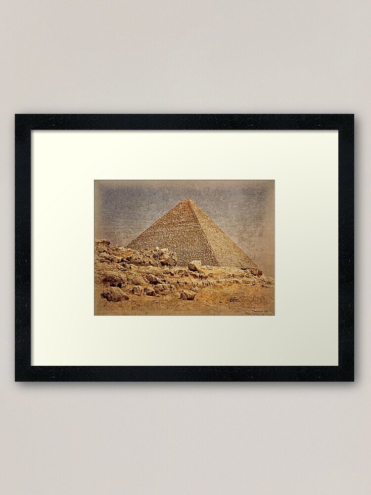 Great Pyramid Of Khufu Framed Art Print By Nigelfj Redbubble