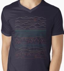 Linear Landscape Men's V-Neck T-Shirt