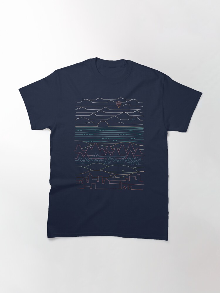 Thumbnail 3 of 7, Classic T-Shirt, Linear Landscape designed and sold by thepapercrane.