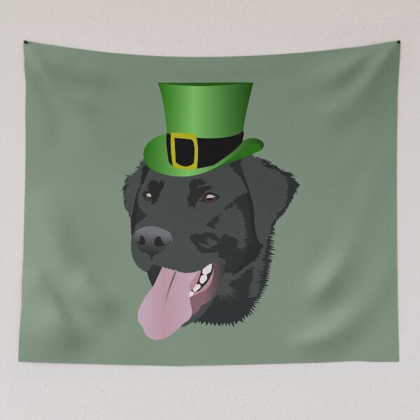 Item preview, St. Patrick's Day Black Lab designed and sold by KCPetPortraits.