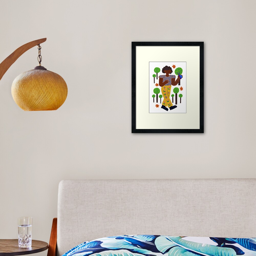 Strollin' Through The Trees Framed Art Print