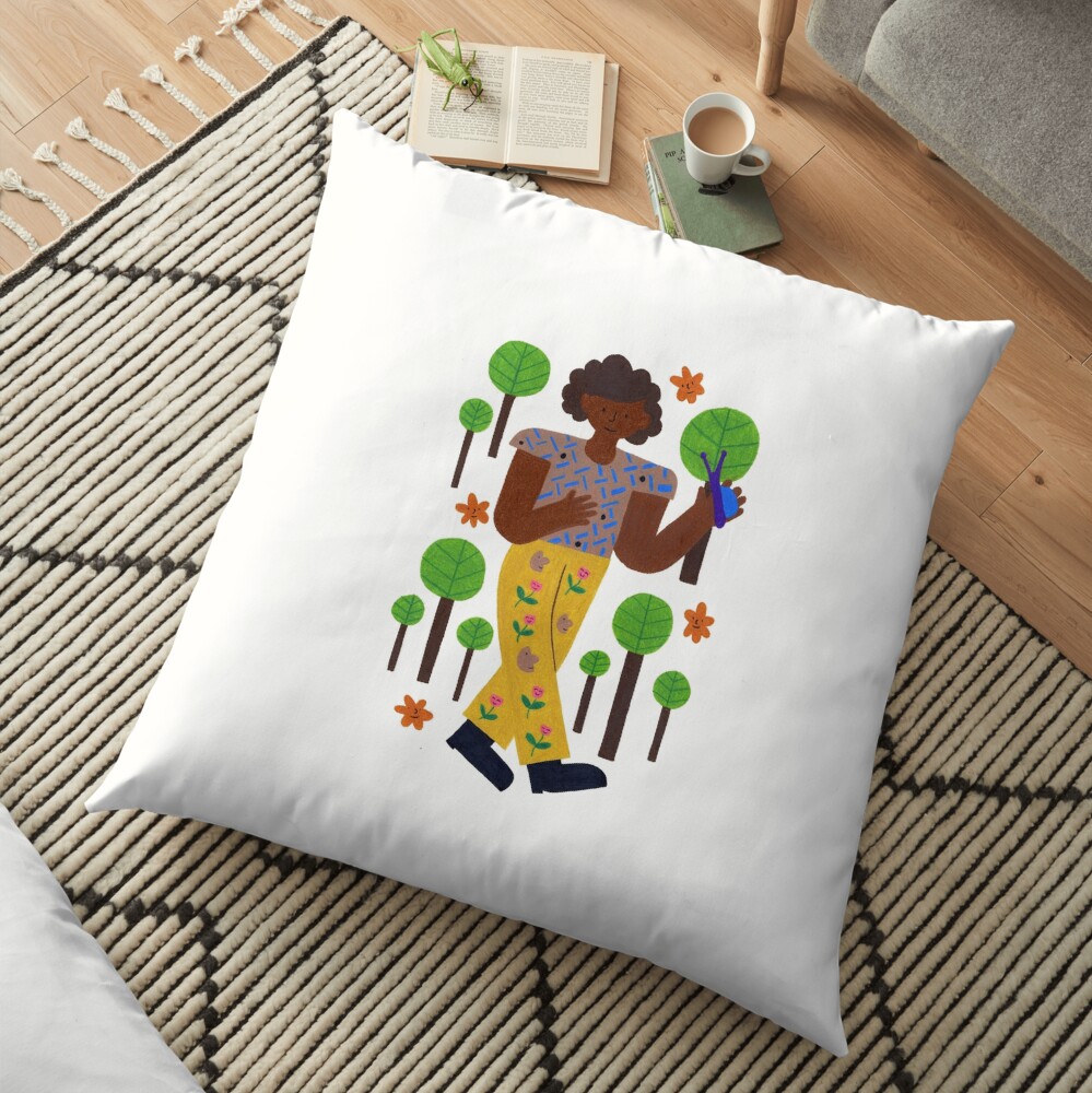 Strollin' Through The Trees Floor Pillow