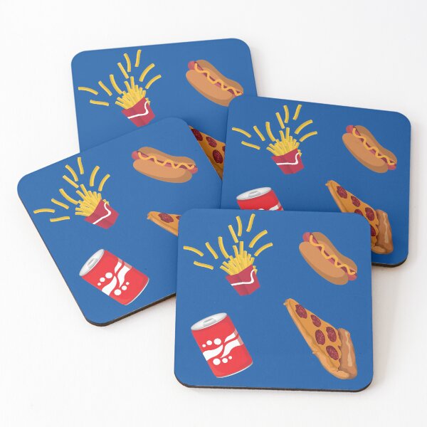 Artikelvorschau, Schnellimbiss-Antrieb durch Fischrogen-Pizza-Würstchen-Soda-Muster entworfen und verkauft von zwrohn.