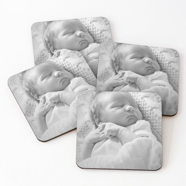 Item preview, Black and white sleeping newborn baby designed and sold by HaleyRedshaw.