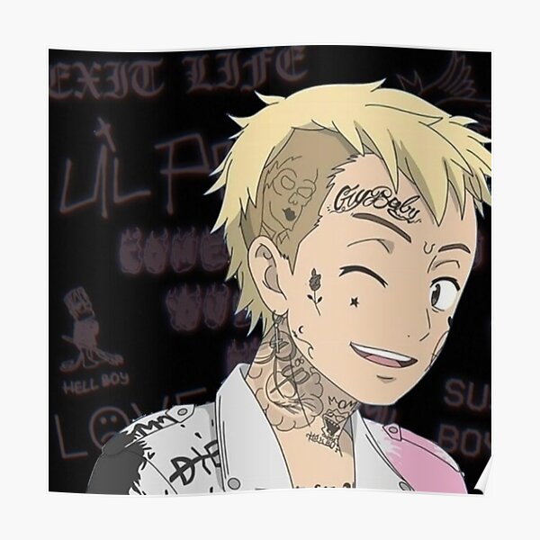 lil peep anime Poster