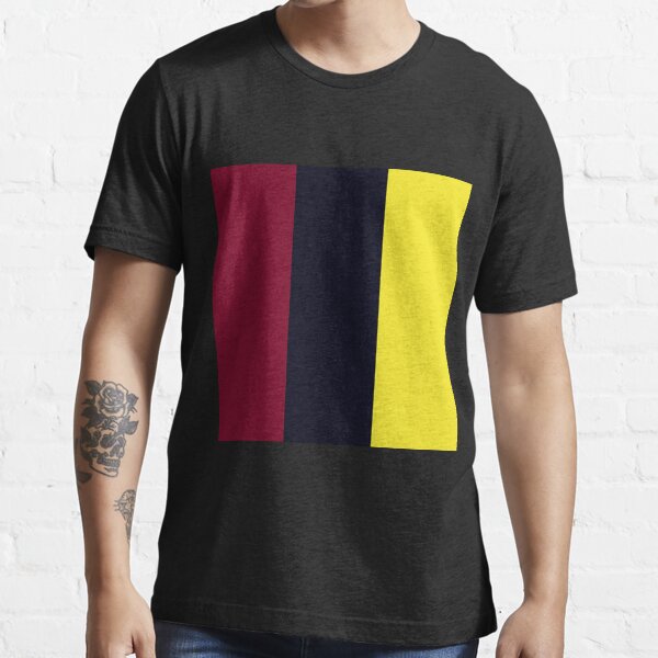 “Red, black and yellow stripes” T-shirt for Sale by tetibright