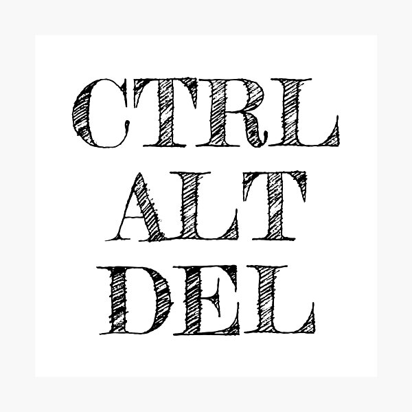 CTRL ALT DEL Photographic Print