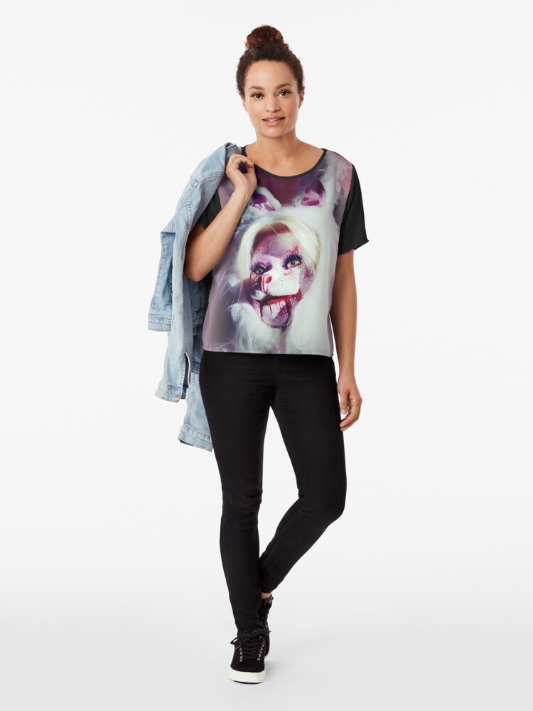 Alternate view of Hell Bunny Doll Head Chiffon Top