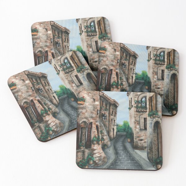 Item preview, Italian Street - acrylic painting designed and sold by Pansymade.