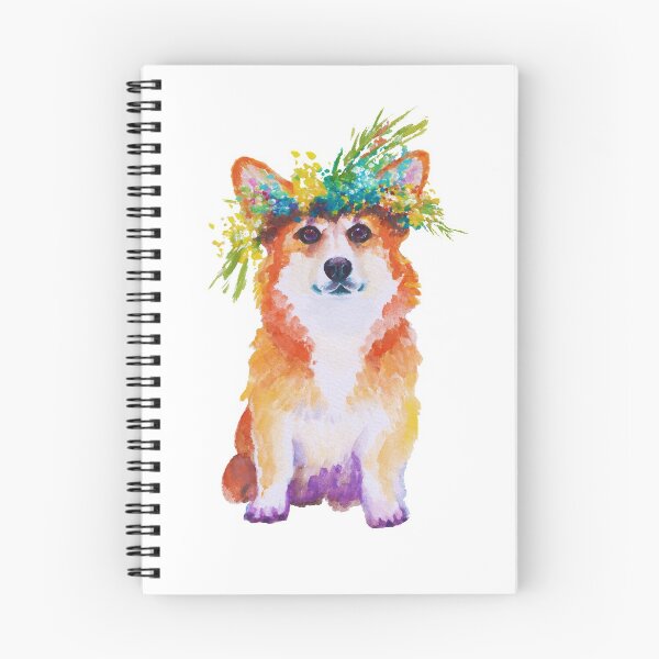 Item preview, Corgi and a wreath designed and sold by AgniArt.