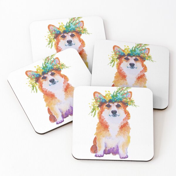 Item preview, Corgi and a wreath designed and sold by AgniArt.