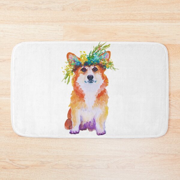 Item preview, Corgi and a wreath designed and sold by AgniArt.
