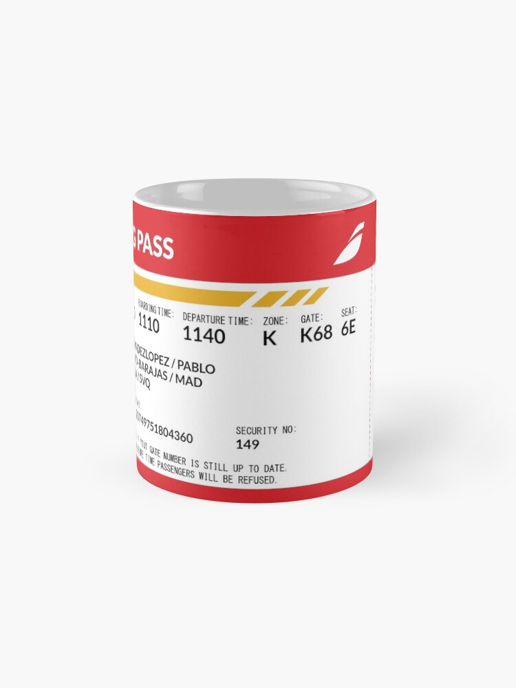 Alternate view of Boarding Pass (PFL) Mug
