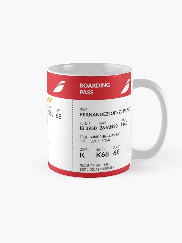 Alternate view of Boarding Pass (PFL) Mug