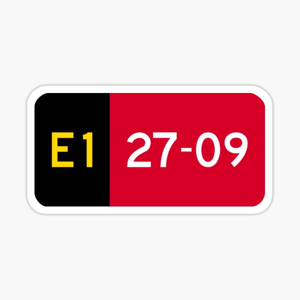 Holding Point Sign E1 27-09 Sticker
