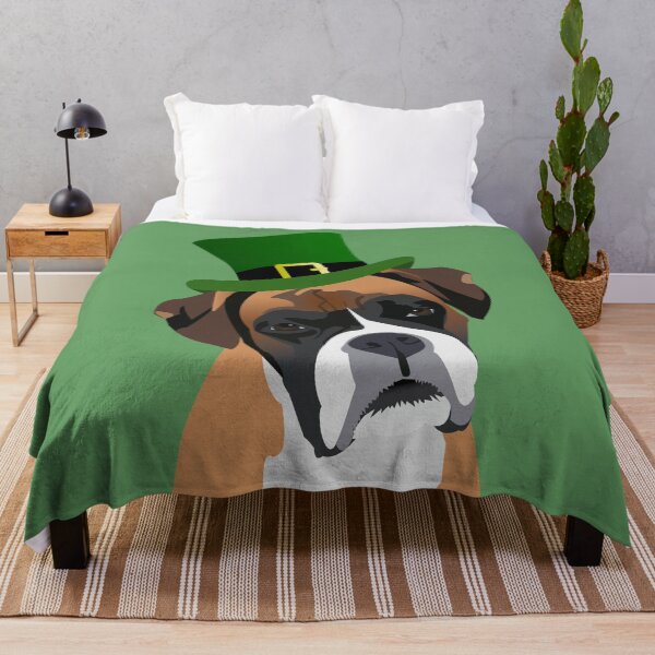 Artikelvorschau, Boxerhund zum St. Patrick's Day entworfen und verkauft von KCPetPortraits.