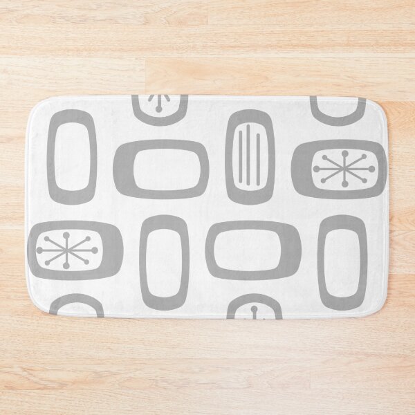 Item preview, Midcentury MCM Rounded Rectangles Gray designed and sold by thepixelgarden.