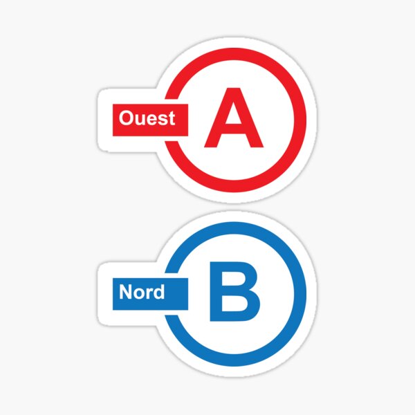 Rer Signs Line A And B Paris Sticker By Transportfans Redbubble