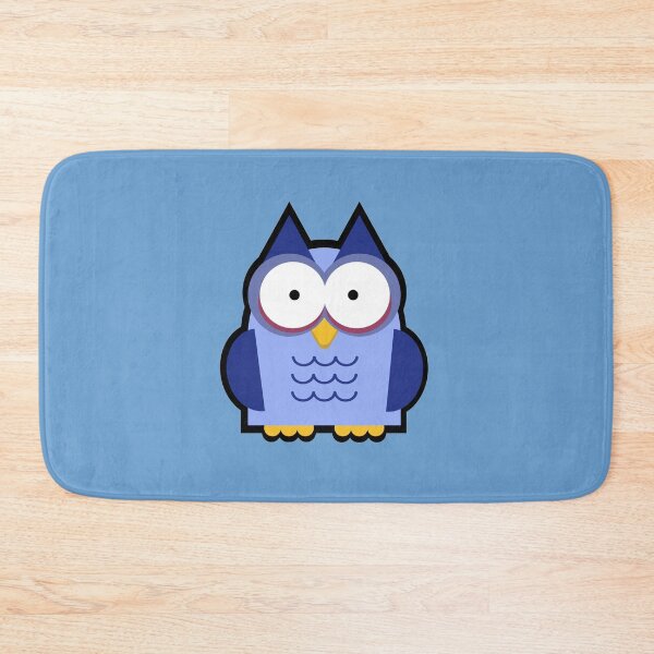 Item preview, Cute Blue Owl Flat Vector Art Design designed and sold by StuffNStickers.