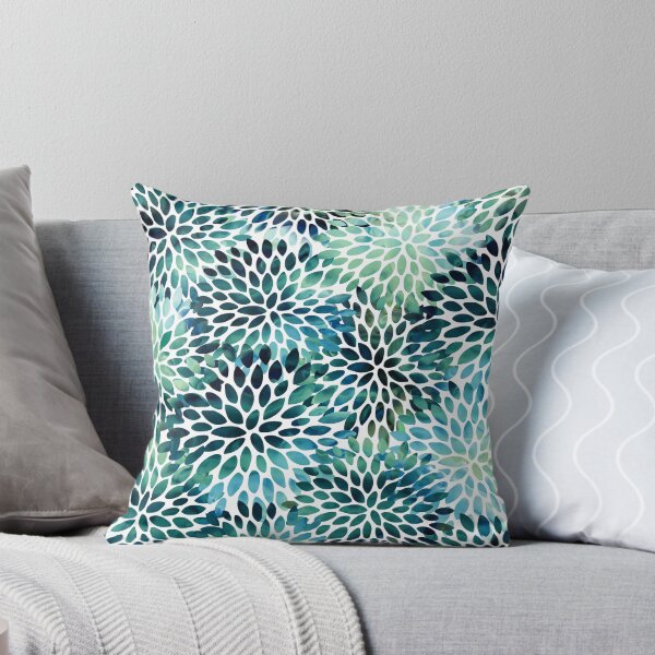 Item preview, Floral Pattern, Watercolor Navy, Blue, Teal designed and sold by meggydesigns.