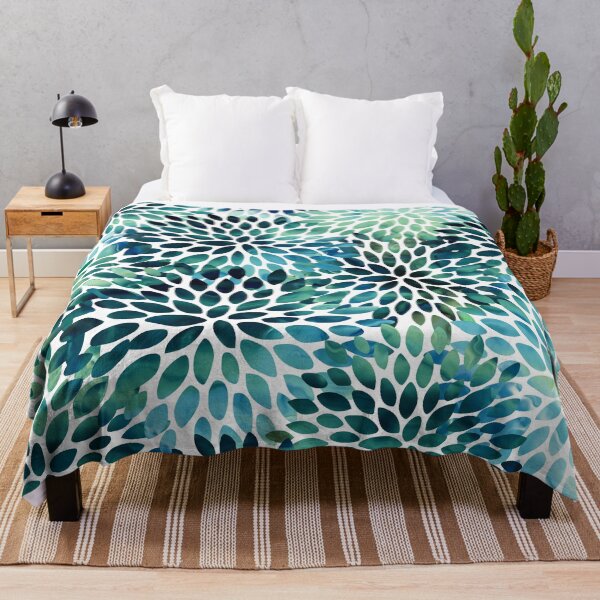 Item preview, Floral Pattern, Watercolor Navy, Blue, Teal designed and sold by meggydesigns.