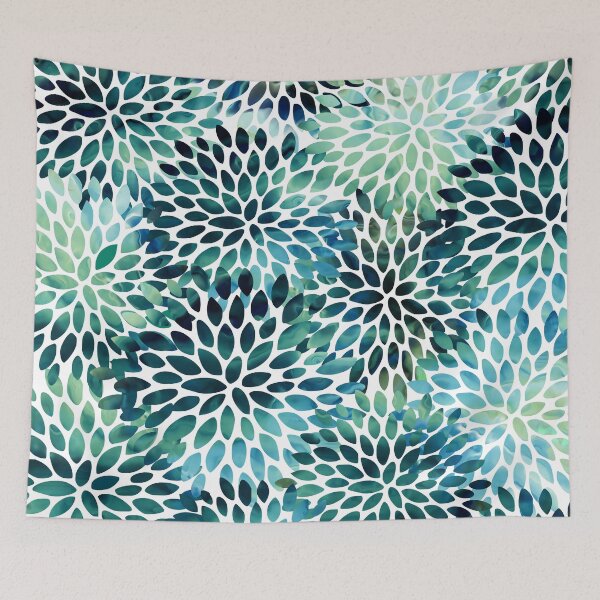 Item preview, Floral Pattern, Watercolor Navy, Blue, Teal designed and sold by meggydesigns.