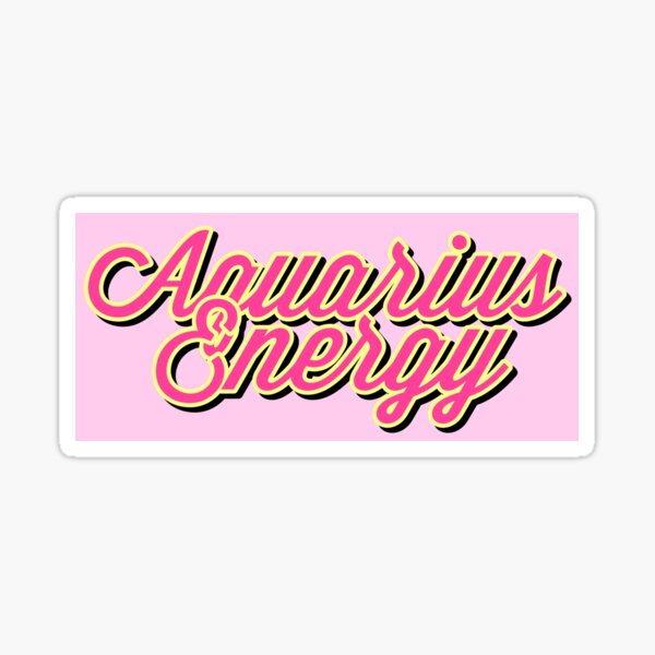 Aquarius Energy Stickers Astrology Zodiac Signs Stickers by gabyiscool Sticker