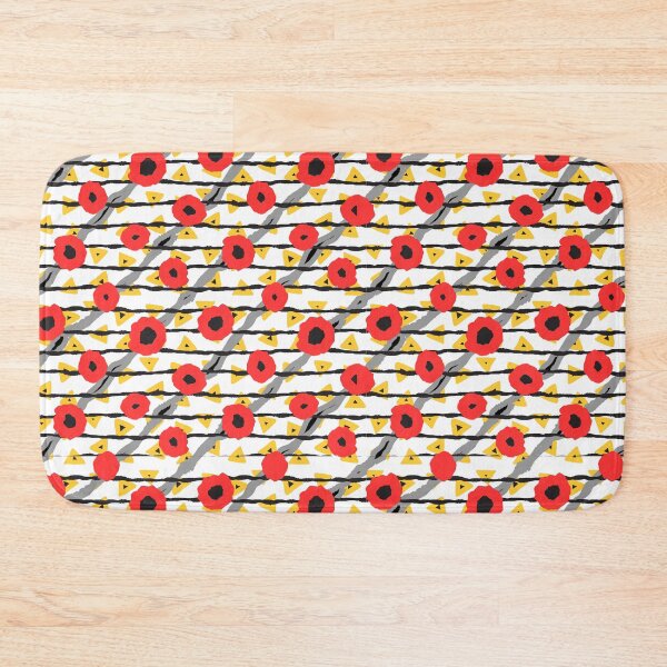 Item preview, Red Poppies, Pyramids & Lines designed and sold by EARNESTDESIGNS.