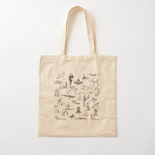 31 Yoga Animals - by Shamanthi Cotton Tote Bag