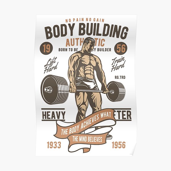 Authentic Bodybuilding Poster