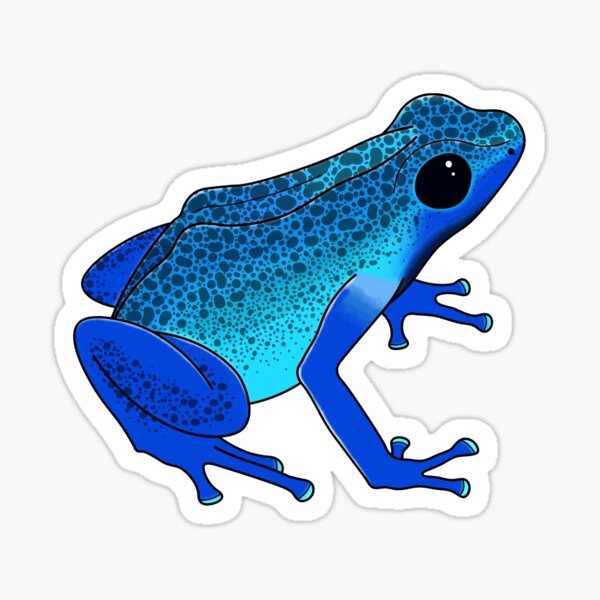 Item preview, Blue Poison Dart Frog designed and sold by girl-makes-art.