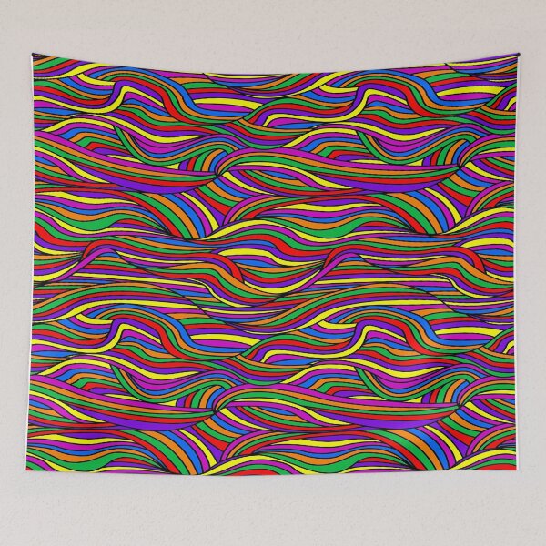 Item preview, colorful wave design dark  designed and sold by B0red.