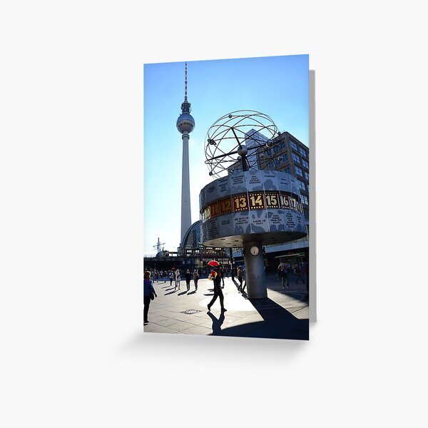 World Clock Berlin Greeting Card