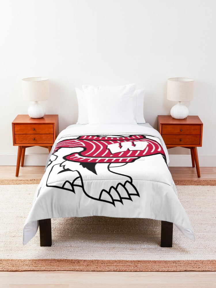 Alternate view of University of Wisconsin Badgers Bucky Badger Comforter