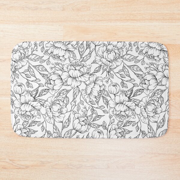 Item preview, J Botanical Monogram. Detailed Peony Drawing designed and sold by epine.