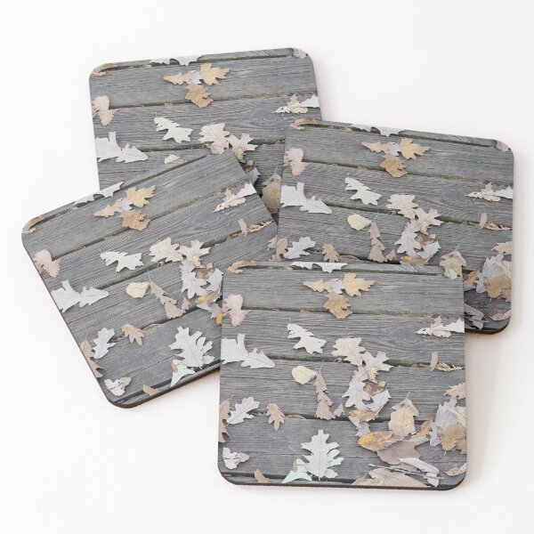Item preview, Brown Oak Leaves on Board Walk designed and sold by Susie Kramer.