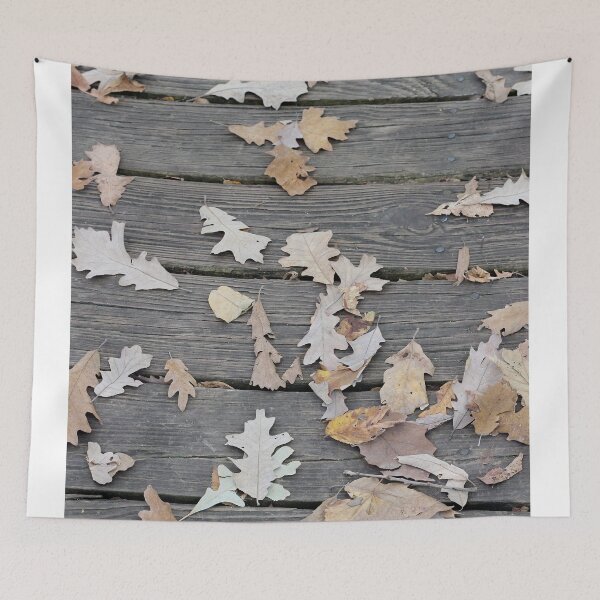 Item preview, Brown Oak Leaves on Board Walk designed and sold by Susie Kramer.