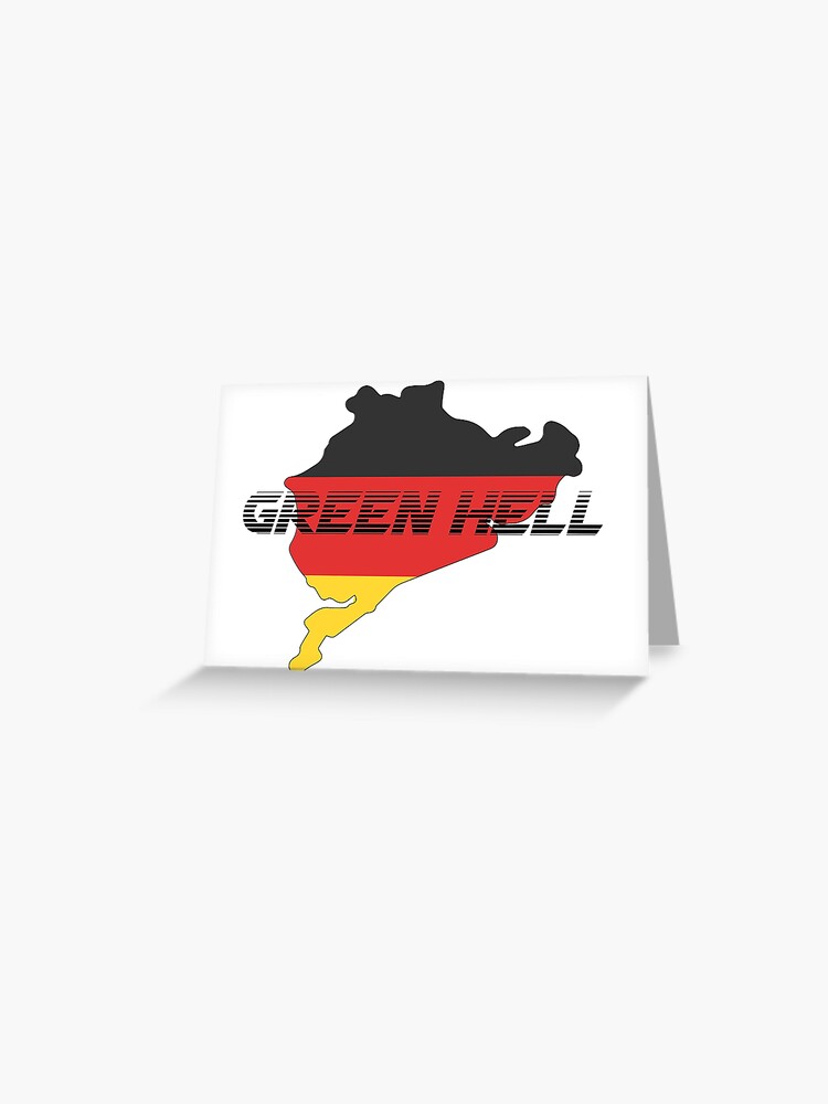 Carte De Vœux Circuit De Course Allemand Du Nurburgring Nordschleife Celebre Circuit Green Hell Par Mudfleap Redbubble