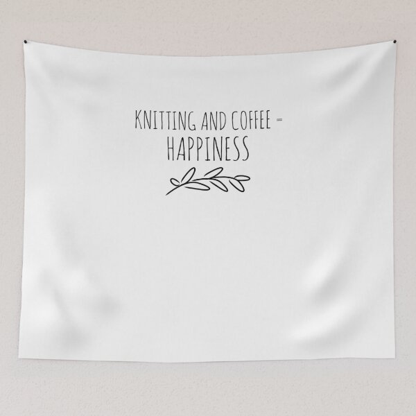Item preview, Funny Knitting Gift - Gift For Knitting Lovers - Knitting And Coffee Equals Happiness designed and sold by Galvanized.