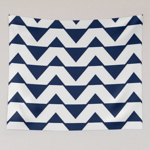 Item preview, Blue and White Pyramid Pattern designed and sold by Poetic Patterns Studio.
