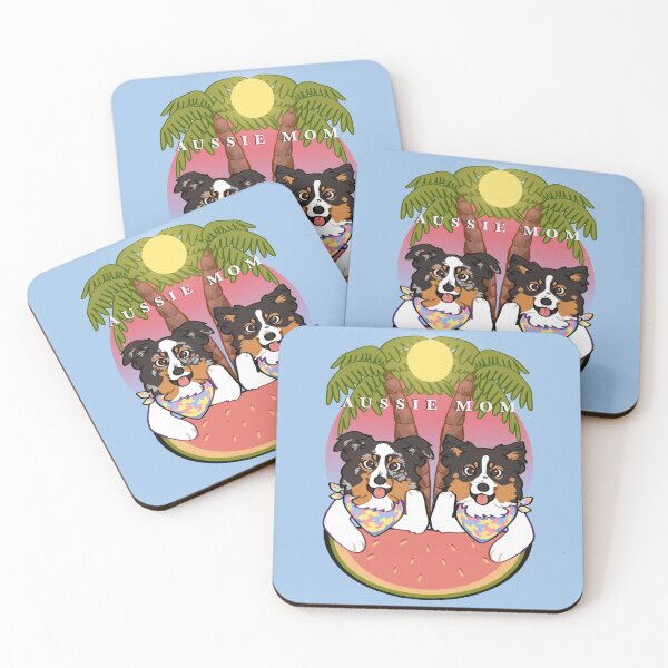Item preview, AUSSIE MOM / Australian Shepherd mom designed and sold by Ivy Fox Illustration.